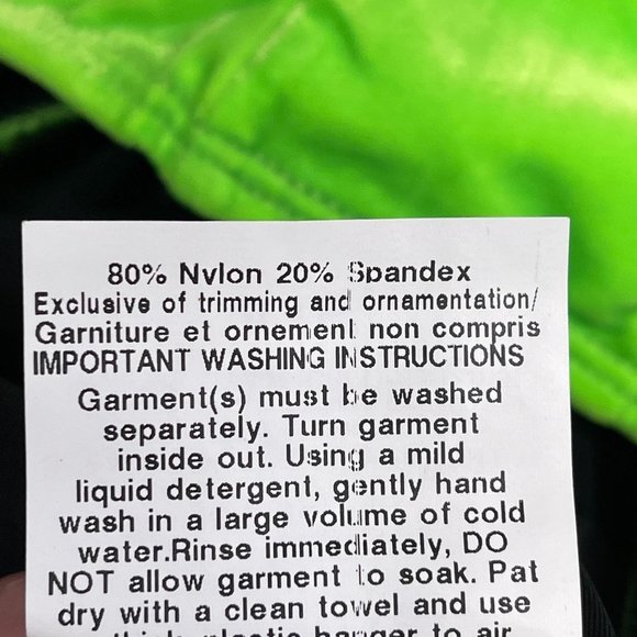 GK Elite Sportswear Leotard Scrunchie Neon Green - Picture 5 of 8